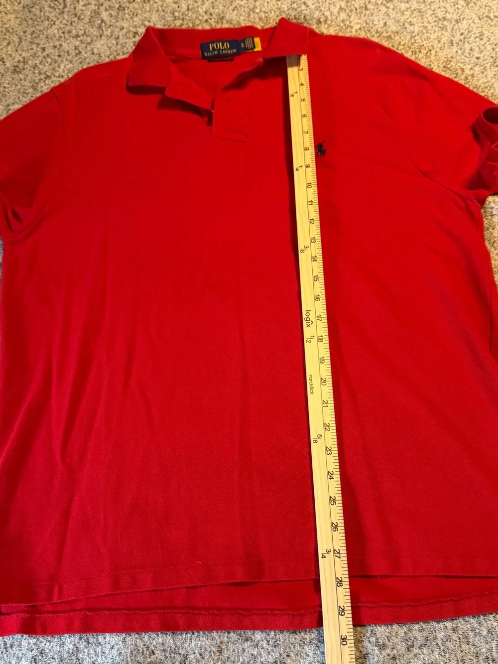Polo by‎ Ralph Lauren Classic Red Men's Polo Shirt size XL custom slim fit